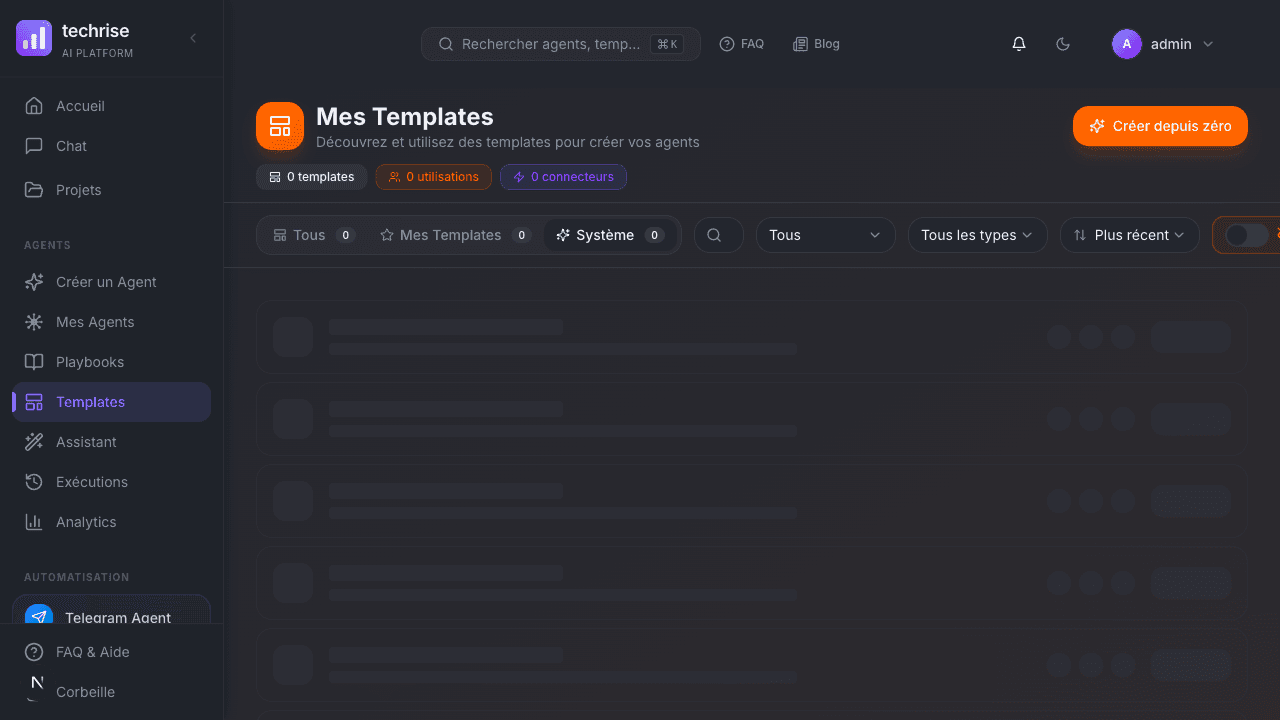 Templates : des agents prêts à l'emploi