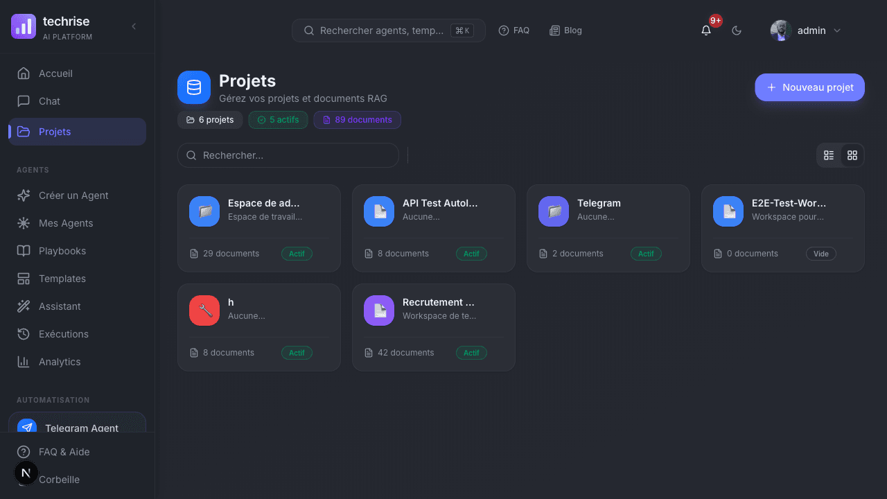 Projets et RAG : exploitez vos documents